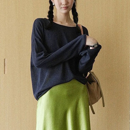 LONGÉ Women’s Acetate Satin Mermaid Mini Skirt - Green - Size S-L